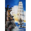 Galapágy, Olej na plátně, 90 x 140 cm ﻿