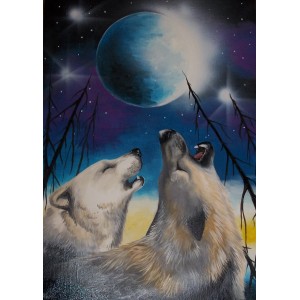 Vlci a měsíc
